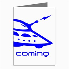 Unidentified Flying Object Ufo Alien We Are Coming Greeting Cards (pkg Of 8) by Sarkoni