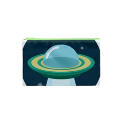 Illustration Ufo Alien  Unidentified Flying Object Cosmetic Bag (xs) by Sarkoni