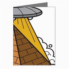 Unidentified Flying Object Ufo Under The Pyramid Greeting Card by Sarkoni