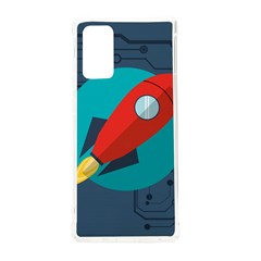 Rocket With Science Related Icons Image Samsung Galaxy Note 20 Tpu Uv Case by Bedest