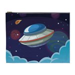Ufo Alien Spaceship Galaxy Cosmetic Bag (XL)
