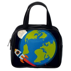 Spaceship Design Classic Handbag (one Side)