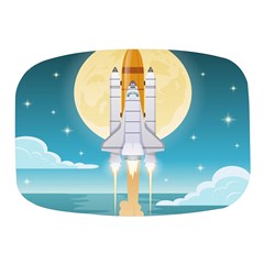 Space Exploration Illustration Mini Square Pill Box by Bedest