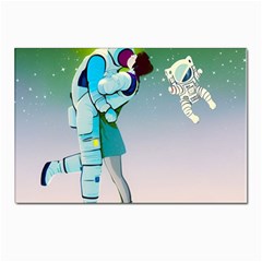 Astronaut Cat Retro Cute Alien Postcards 5  X 7  (pkg Of 10) by Bedest
