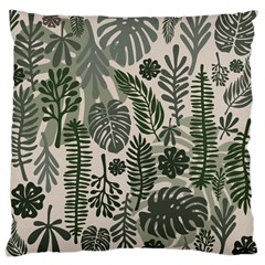 Plants Leaves Boho Botany Foliage Large Cushion Case (two Sides)