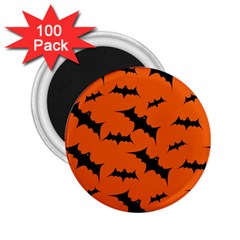 Halloween Card With Bats Flying Pattern 2 25  Magnets (100 Pack) 