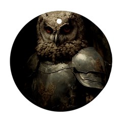Owl Knight Round Ornament (two Sides)