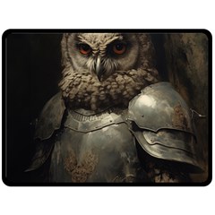 Owl Knight Two Sides Fleece Blanket (large)