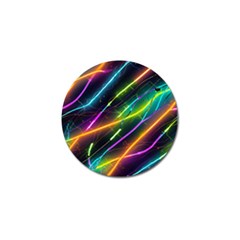 Vibrant Neon Dreams Golf Ball Marker by essentialimage