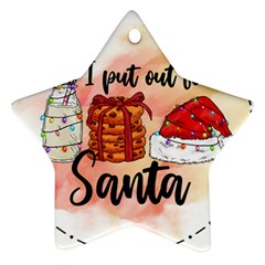 Santa Cookies Christmas Star Ornament (two Sides) by Sarkoni