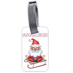 Santa Glasses Yoga Chill Vibe Luggage Tag (two Sides) by Sarkoni