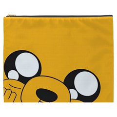 Adventure Time Cartoon Face Funny Happy Toon Cosmetic Bag (xxxl) by Bedest