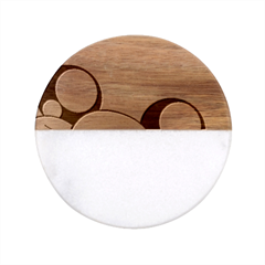 Adventure Time Cartoon Face Funny Happy Toon Classic Marble Wood Coaster (round)  by Bedest