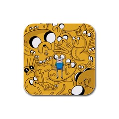 Adventure Time Finn Jake Cartoon Rubber Square Coaster (4 Pack)