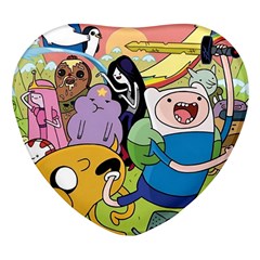 Adventure Time Finn  Jake Heart Glass Fridge Magnet (4 Pack) by Bedest