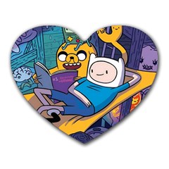 Adventure Time Finn  Jake Marceline Heart Mousepad by Bedest