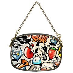 Comical Words Animals Comic Omics Crazy Graffiti Chain Purse (one Side) by Bedest
