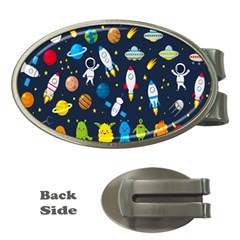 Big Set Cute Astronauts Space Planets Stars Aliens Rockets Ufo Constellations Satellite Moon Rover V Money Clips (oval)  by Hannah976