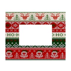 Ugly Sweater Merry Christmas  White Tabletop Photo Frame 4 x6  by artworkshop