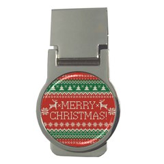 Merry Christmas  Pattern Money Clips (round)  by artworkshop