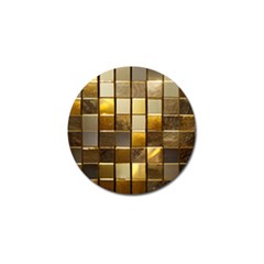 Golden Mosaic Tiles  Golf Ball Marker by essentialimage