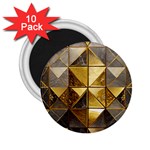 Golden Mosaic Tiles  2.25  Magnets (10 pack)  Front