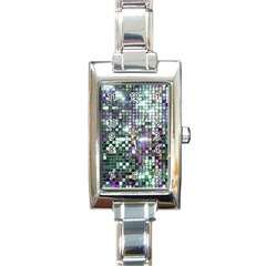 Disco Mosaic Magic Rectangle Italian Charm Watch by essentialimage365