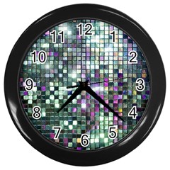 Disco Mosaic Magic Wall Clock (black)