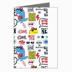 Monster Cool Seamless Pattern Greeting Cards (pkg Of 8) by Hannah976