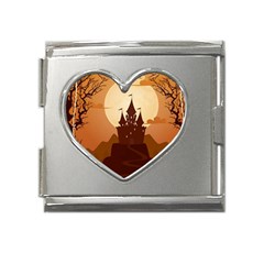 Beautiful Castle Mega Link Heart Italian Charm (18mm) by Hannah976