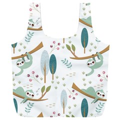 Pattern Sloth Woodland Full Print Recycle Bag (xxl)