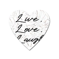 Live Love Laugh Monstera  Heart Magnet by ConteMonfrey