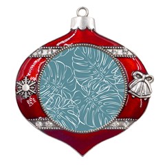 Monsteras Metal Snowflake And Bell Red Ornament by ConteMonfrey