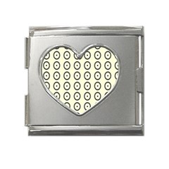 Sharp Circles Mega Link Heart Italian Charm (18mm)