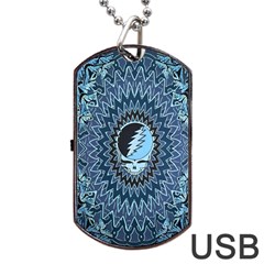 Grateful Dead Butterfly Pattern Dog Tag Usb Flash (two Sides)