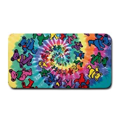 Grateful Dead Bears Tie Dye Vibrant Spiral Medium Bar Mat