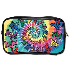 Grateful Dead Bears Tie Dye Vibrant Spiral Toiletries Bag (one Side)