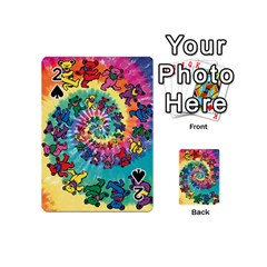 Grateful Dead Bears Tie Dye Vibrant Spiral Playing Cards 54 Designs (mini)