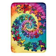 Grateful Dead Bears Tie Dye Vibrant Spiral Rectangular Glass Fridge Magnet (4 Pack)