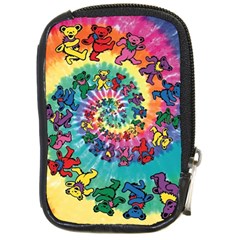 Grateful Dead Bears Tie Dye Vibrant Spiral Compact Camera Leather Case