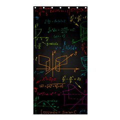 Mathematical Colorful Formulas Drawn By Hand Black Chalkboard Shower Curtain 36  X 72  (stall)  by Ravend