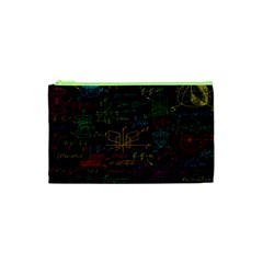 Mathematical Colorful Formulas Drawn By Hand Black Chalkboard Cosmetic Bag (xs) by Ravend