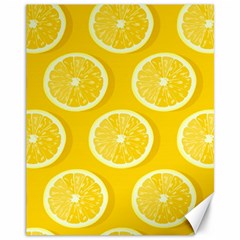 Lemon Fruits Slice Seamless Pattern Canvas 11  X 14 