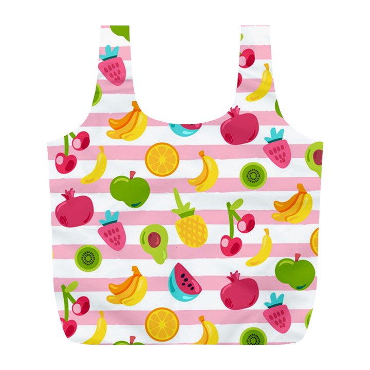 Tropical Fruits Berries Seamless Pattern Full Print Recycle Bag (L)