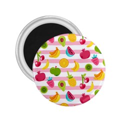Tropical Fruits Berries Seamless Pattern 2 25  Magnets