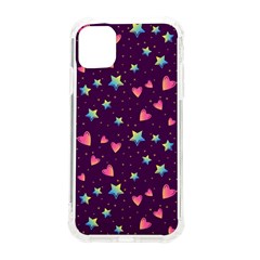 Colorful Stars Hearts Seamless Vector Pattern Iphone 11 Tpu Uv Print Case by Apen