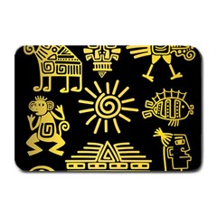 Maya Style Gold Linear Totem Icons Plate Mats by Apen