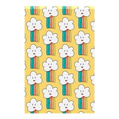 Smile Cloud Rainbow Pattern Yellow Shower Curtain 48  X 72  (small)  by Apen