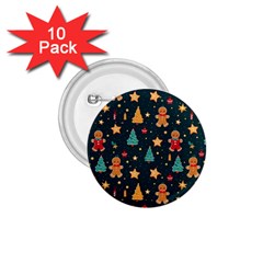 Winter Xmas Christmas Holiday 1 75  Buttons (10 Pack)