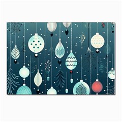 Ball Bauble Winter Postcards 5  X 7  (pkg Of 10) by Ravend